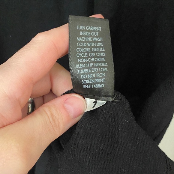 *sold* torrid Black Long Sleeved Top with Colorful Star Sleeves - Picture 5 of 6